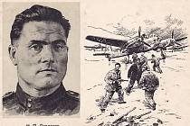 Iniciátor odvážného útěku Michail Devjatajev a okamžik únosu letadla zachycený na dobové pohlednici