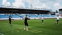 Trénink českých fotbalistů před osmifinále s Nizozemskem.