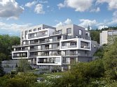 Stavební společnost PSJ postaví na jižním svahu vrchu Bohdalec v Praze 4 luxusní sedmipodlažní terasovitý viladům s 30 byty (na vizualizaci).