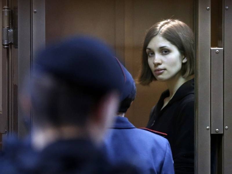 Vězněná členka ruské punkové skupiny Pussy Riot Naděžda Tolokonnikovová.
