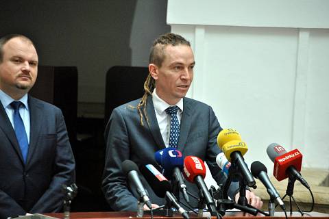 Místopředseda vlády pro digitalizaci Ivan Bartoš při představování nové Digitální a informační agentury
