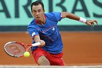 Lukáš Rosol ve čtvrtfinále Davis Cupu proti Kazachstánu.