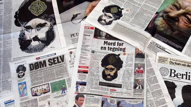 Dánské noviny otiskly kontroverzní karikatury proroka Mohameda.