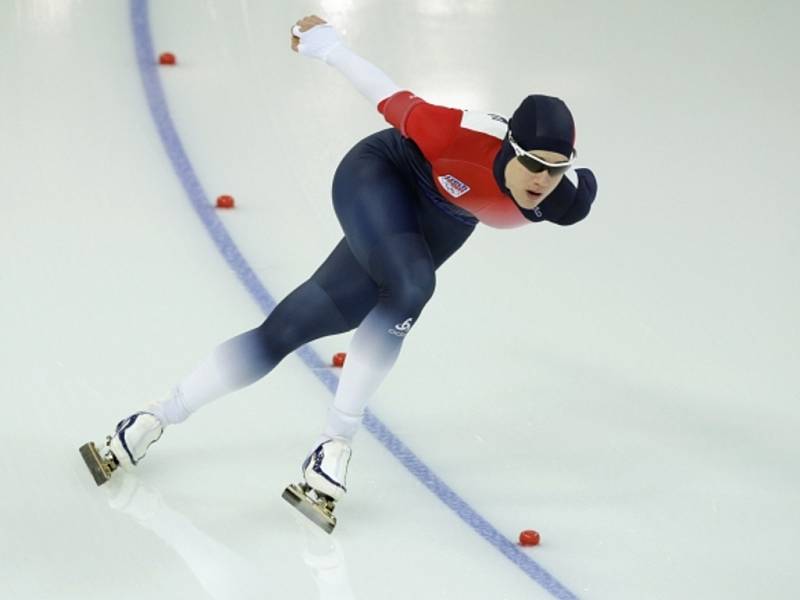 Rychlobruslařka Karolína Erbanová na olympijských hrách v Soči.