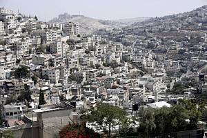 Pohled na jeruzalémskou čtvrť Silwan na snímku z 9. září 2019.