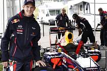 Skokan na lyžích Thomas Morgenstern si zajezdil ve formule 1 stáje Red Bull.