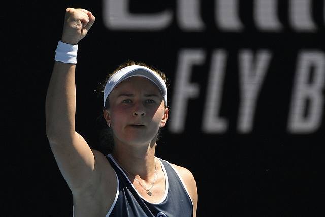 Barbora Krejčíková na Australian Open 2022.