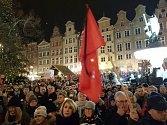 Demonstrace proti násilí a nenávisti v Gdaňsku