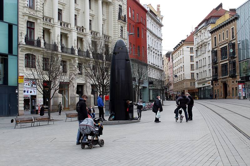 Náměstí Svobody v centru Brna, 13. března 2021.