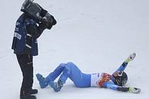 Nefalšovaná radost. Lyžařka Tina Mazeová slaví druhá zlato na olympijských hrách v Soči, v dešti vládla obřímu slalomu.