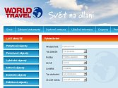Web cestovní kanceláře World Travel