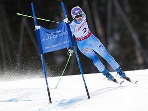 Tina Mazeová při obřím slalomu.