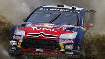 Sébastien Loeb na trati Britské rallye. 