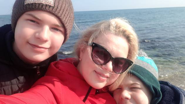 Irina se syny na Ukrajině