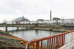 Nový kryt jaderné elektrárny v Černobylu na snímku z 5. dubna 2017