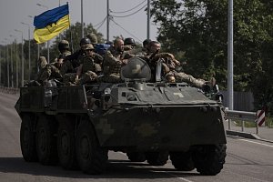 Ukrajinští vojáci v doněcké oblasti