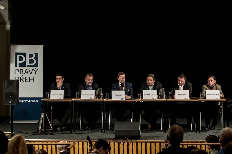 Think-tank Pravý břeh uspořádal 19. ledna v Praze konferenci na téma „Naděje na změnu? Trump, Brexit a co dál“