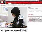 Němečtí politici chtějí inteligenční testy pro přistěhovalce. Článek v pondělním vydání německého deníku Bild.