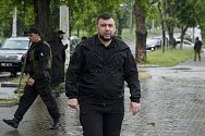 Šéf separatistické proruské Doněcké lidové republiky Denis Pušilin v Mariupolu.