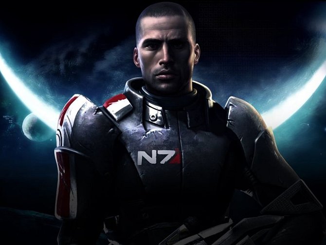 Hlavní hrdina počítačové hry Mass Effect.