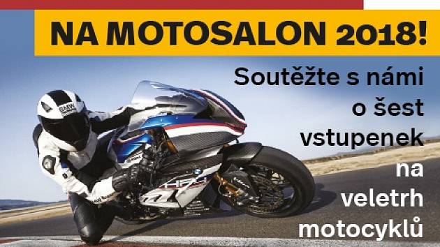 Soutěž o vstupenky na Motosalon 2018.