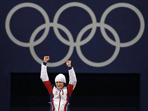 Martina Sáblíková jako dvojnásobná olympijská šampionka z Vancouveru.