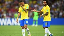 Neymar a Marcelo smutní po vyřazení.