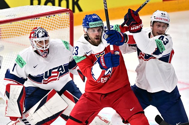 Čtvrtfinále MS 2023 hokej: Česko - USA