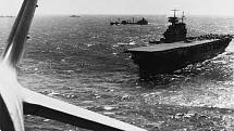 Letadlová loď USS Yorktown, která byla potopena Japonci za druhé světové války. Vrak plavidla objevil koncem 90. let oceánograf Robert Ballard.
