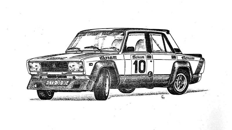 Lada VFTS MTX Rallye (1983). Soutěžní „žigulík“ pro rallye skupinu B 1600. Motor o objemu 1,6 litru a výkonu 164 koní (121 kW).