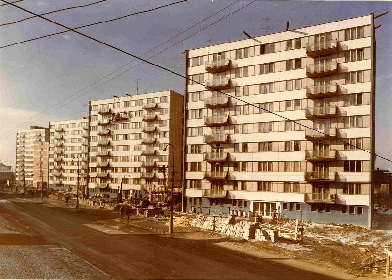 Lidická ulice v Českých Budějovicích na staré fotografii Jiřího Dvořáka.