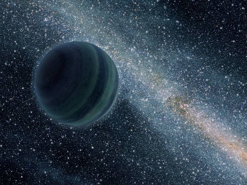 Volně plovoucí, takzvaná toulavá planeta (rogue planet).