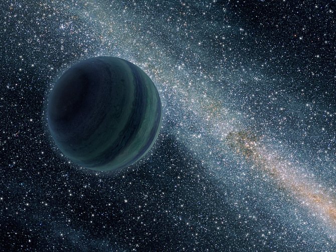 Volně plovoucí, takzvaná nezbedná planeta (rogue planet).