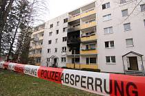 Následky výbuchu v obytném domě v německém městě Blankenburg