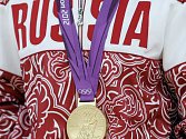 Ruský dres s olympijskou medailí.