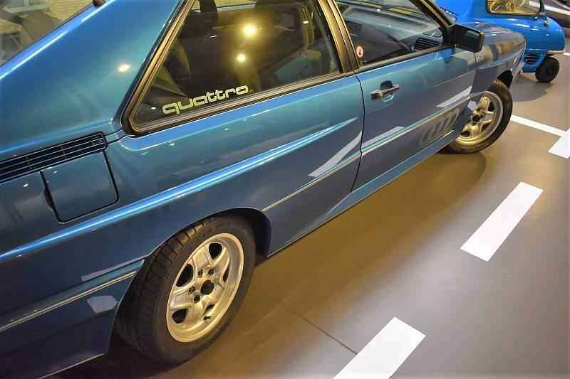 Na výstavě věnované parkování je také prototyp Audi Quattro s natáčením zadních kol