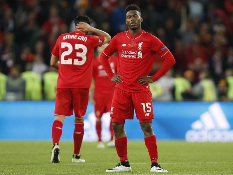 Zklamaný Daniel Sturridge z Liverpoolu.