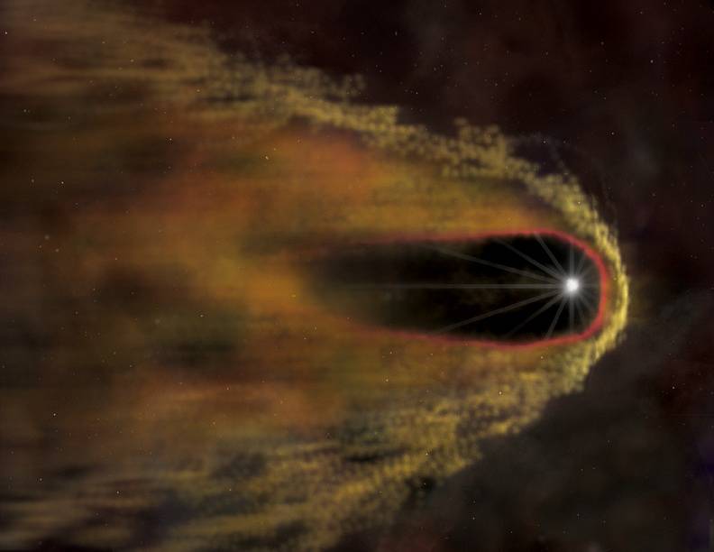 Ztvárnění optické a rentgenové emise obklopující pulsar typu černá vdova B1957+20.