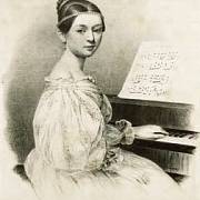 Clara Wiecková na litografii z roku 1835