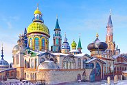 Chrám všech náboženství v ruské Kazani.