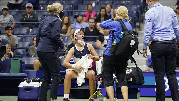 Barbora Krejčíková na US Open.