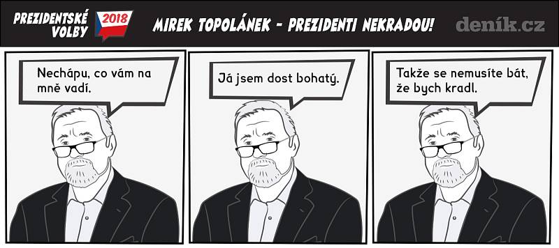 Prezidentské volby - komiks - Topolánek - Prezidenti nekradou