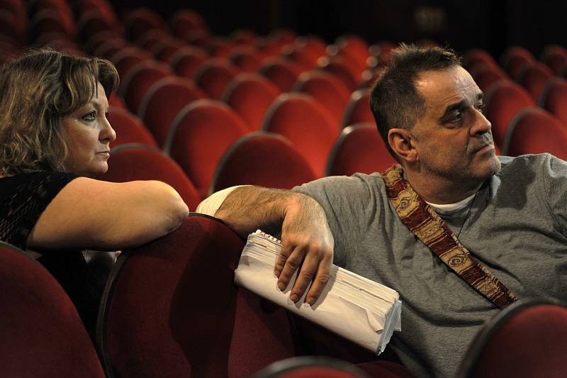 Martina Hudečková s hereckým kolegovou Miroslavem Etzlerem
