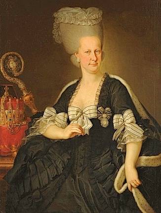 Marie Alžběta už jako abatyše Ústavu šlechtičen v Innsbrucku. Malíř jí na portrétu mírně přikrášlil - nezobrazil nejhorší jizvy na tváři, a ani zvětšenou strumu.