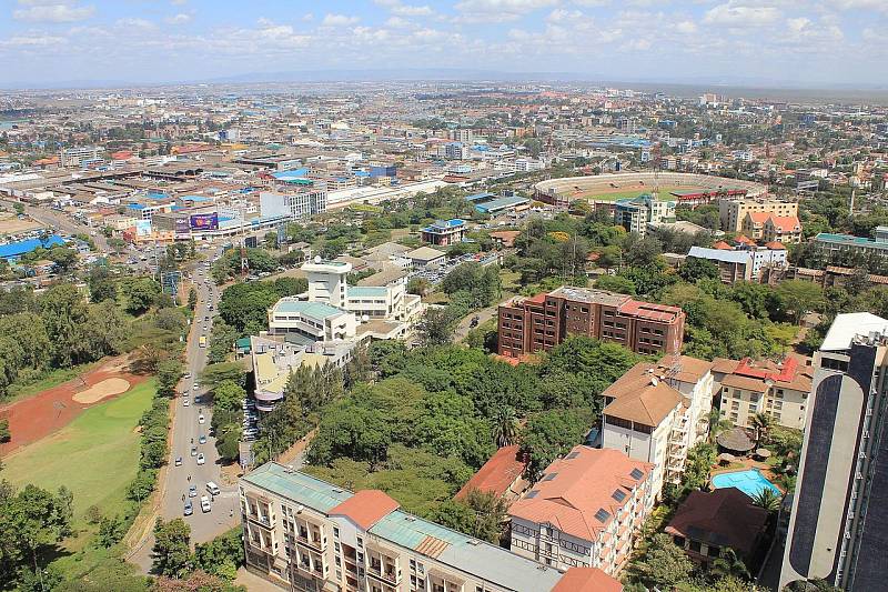 Nairobi, Upper Hill, Keňa. 