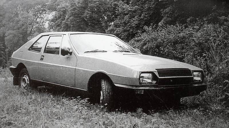Prototyp kupé Škoda 763, které vyvinuli v Kvasinách v letech 1976 a 1977