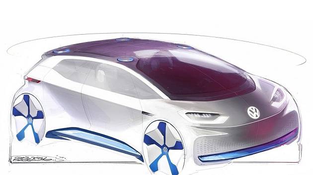 Volkswagen na autosalonu v Paříži představí koncept nového elektromobilu.