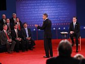 Barack Obama a Mitt Romney v druhé televizní debatě