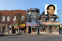 Robert Shulman pracoval na poště v Hicksville v New Yorku (na snímku domy na Broadwayi, představující srdce Hicksville).