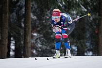 Kateřina Janatová ve stíhacím závodě žen na 10 km klasicky v rámci Světového poháru v běhu na lyžích.